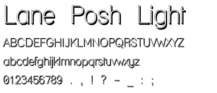 Lane Posh Light font